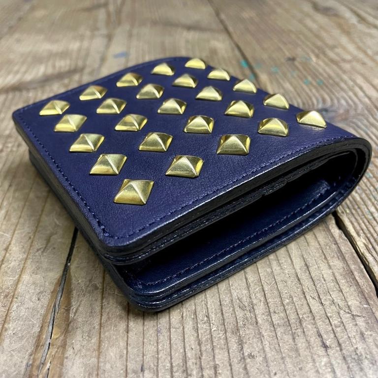 INDIGO STUDS HALF WALLET